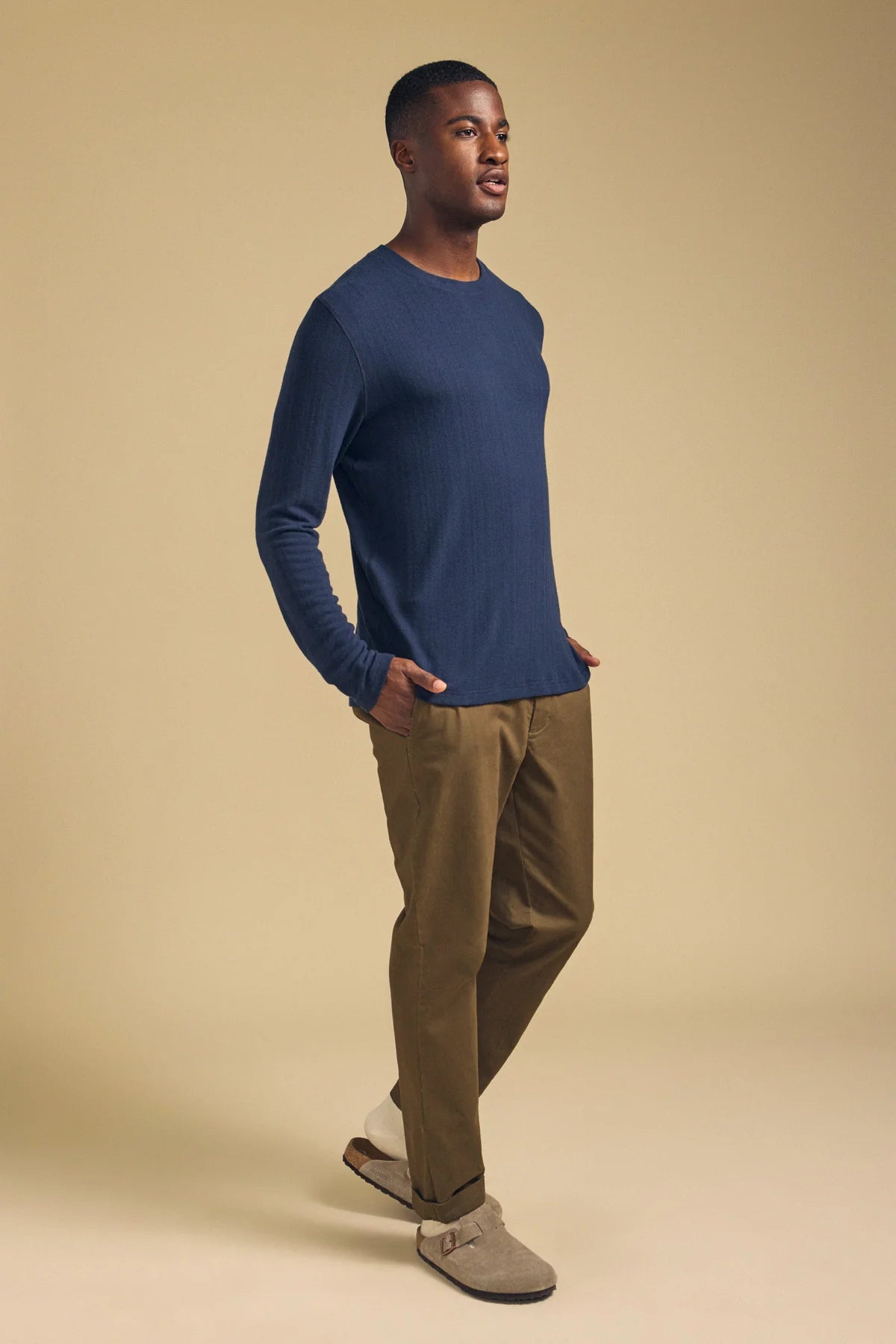 Velvet | T-shirt à manches longues "Redden" - Bleu nuit