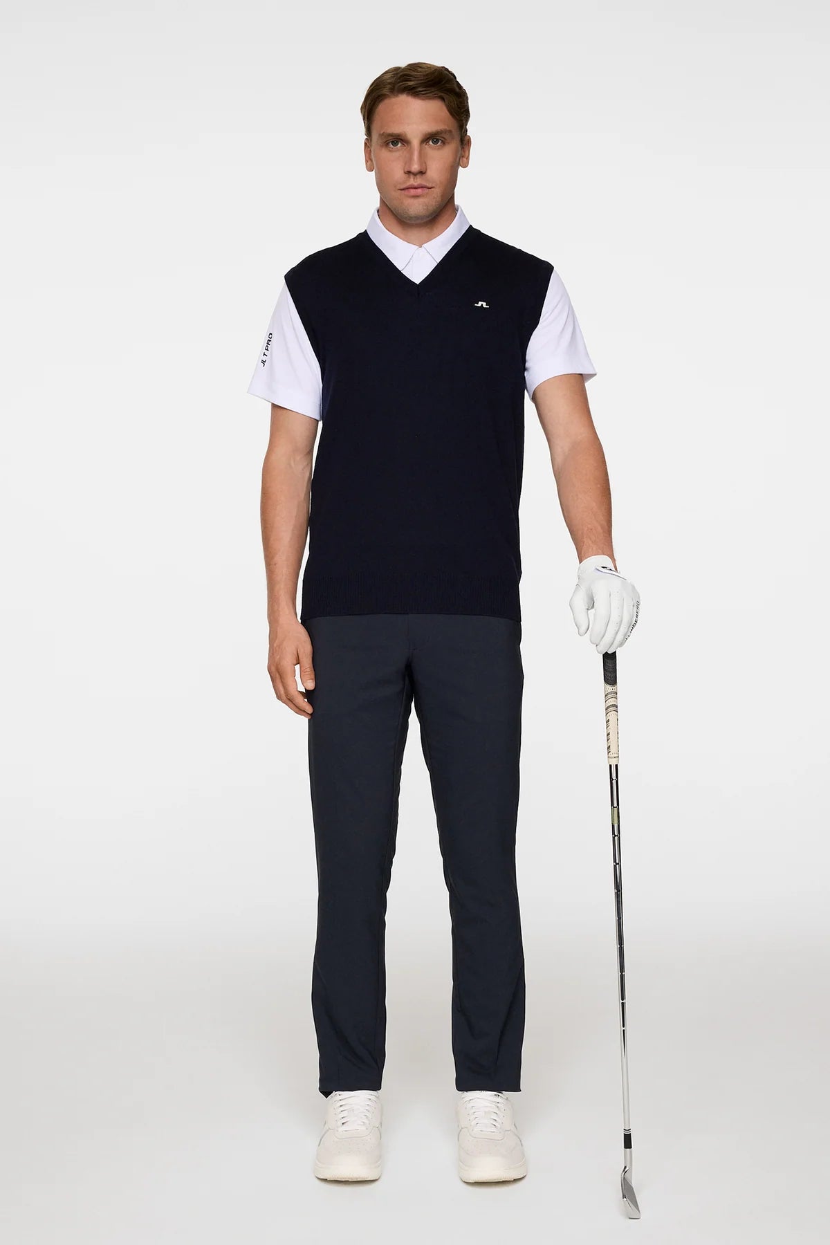 J.Lindeberg | Gilet en maille mérinos "Liam" - Bleu marine