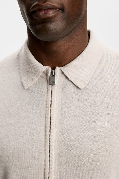 J.Lindeberg | Cardigan en laine merino "Kaleb" - Beige