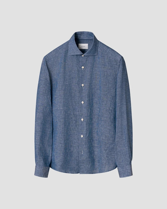 Eton | Chemise en lin premium à coupe classique - Bleu