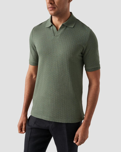Eton | Polo en jacquard - Vert