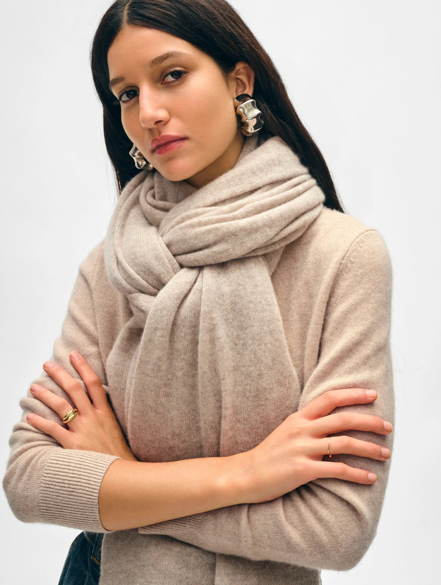 White + Warren | L'écharpe en cachemire ''Travel'' - Taupe