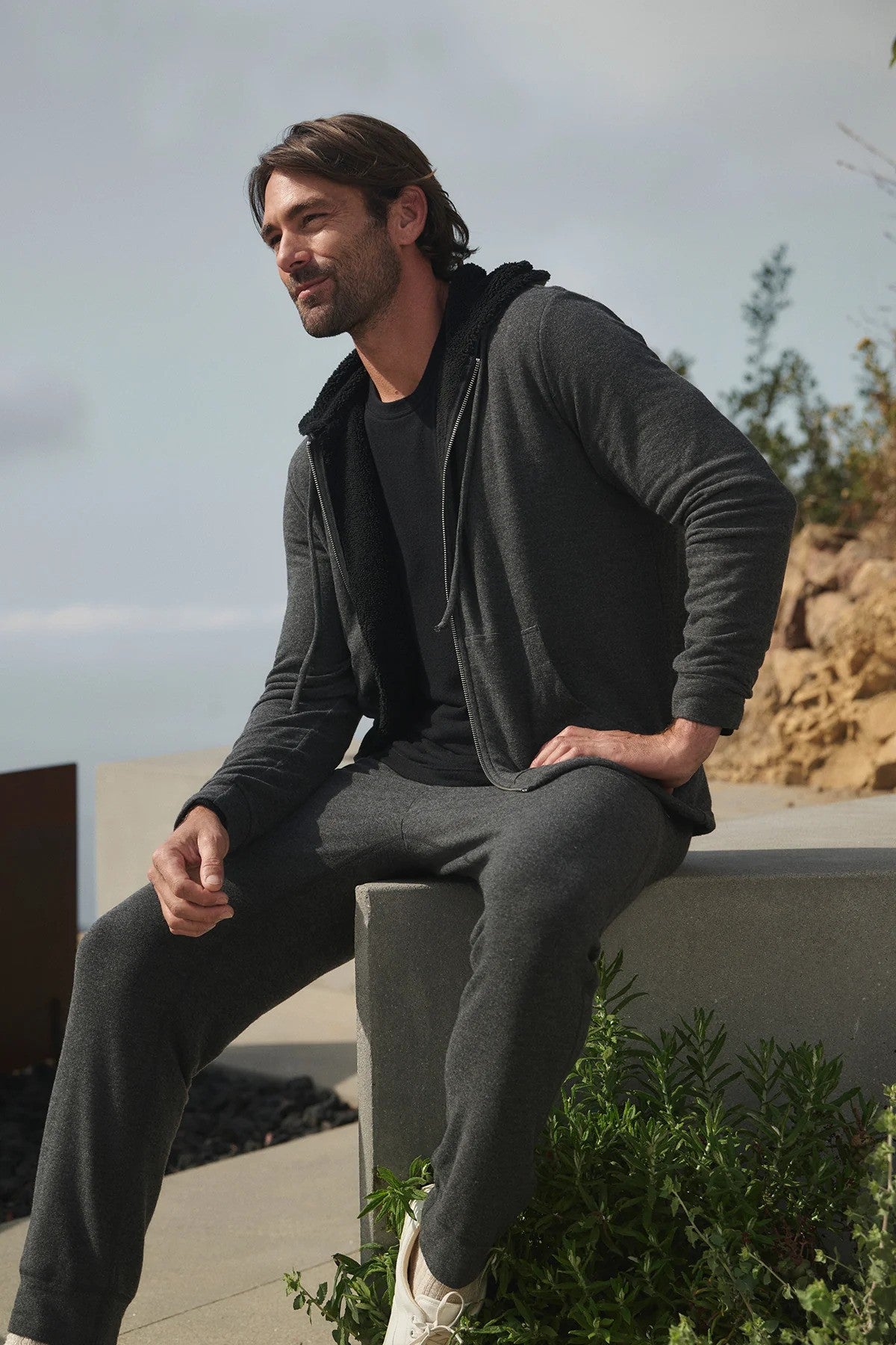 Velvet | Pantalon de jersey douillet ''Zealand'' - Anthracite