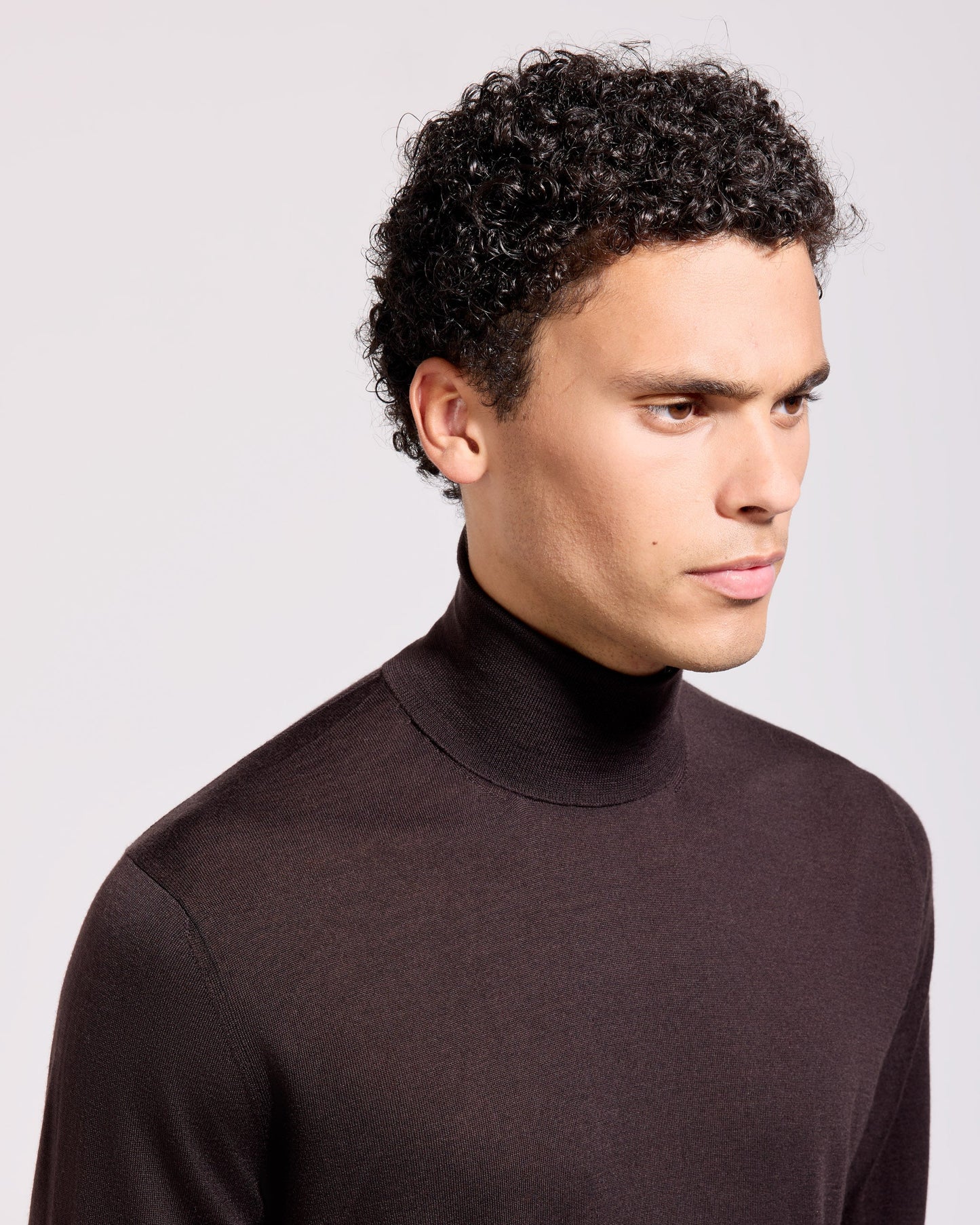 Filippo De Laurentiis | Pull à col roulé en laine mérinos royale - Marron