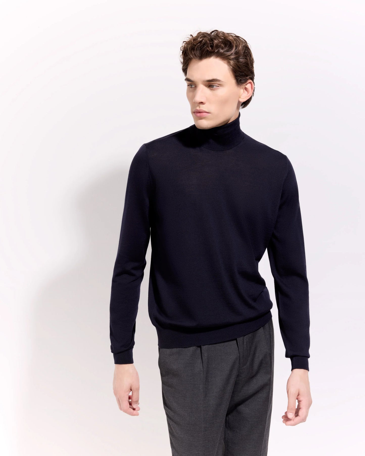 Filippo De Laurentiis | Pull à col roulé en laine mérinos royale - Bleu