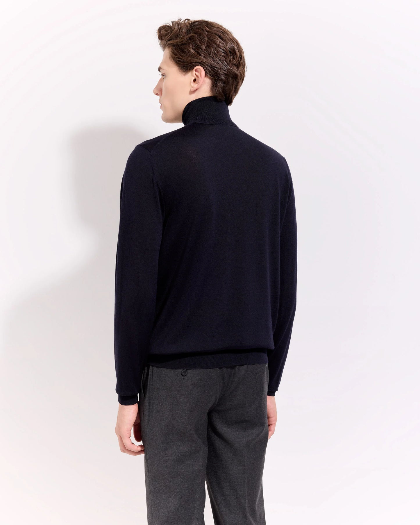 Filippo De Laurentiis | Pull à col roulé en laine mérinos royale - Bleu