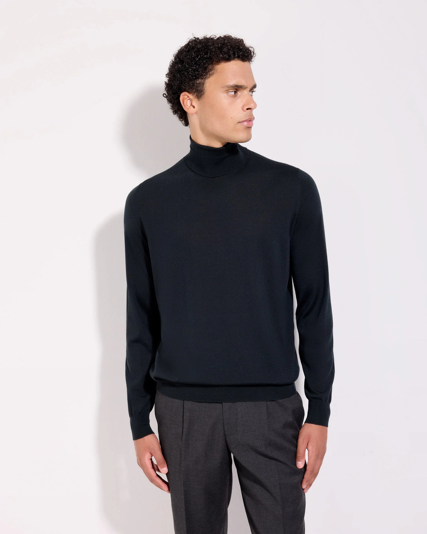 Filippo De Laurentiis | Pull à col roulé en laine mérinos royale - Vert foncé