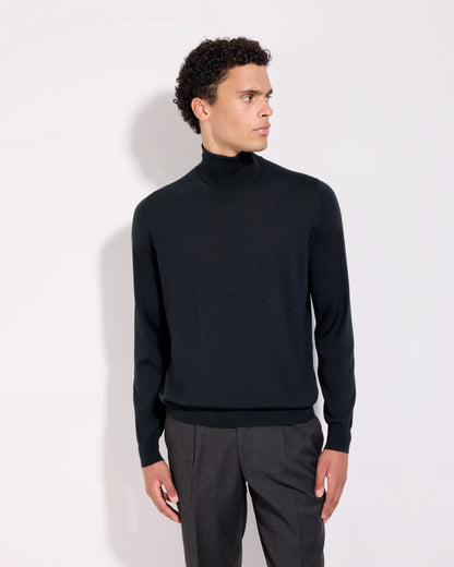 Filippo De Laurentiis | Pull à col roulé en laine mérinos royale - Vert foncé