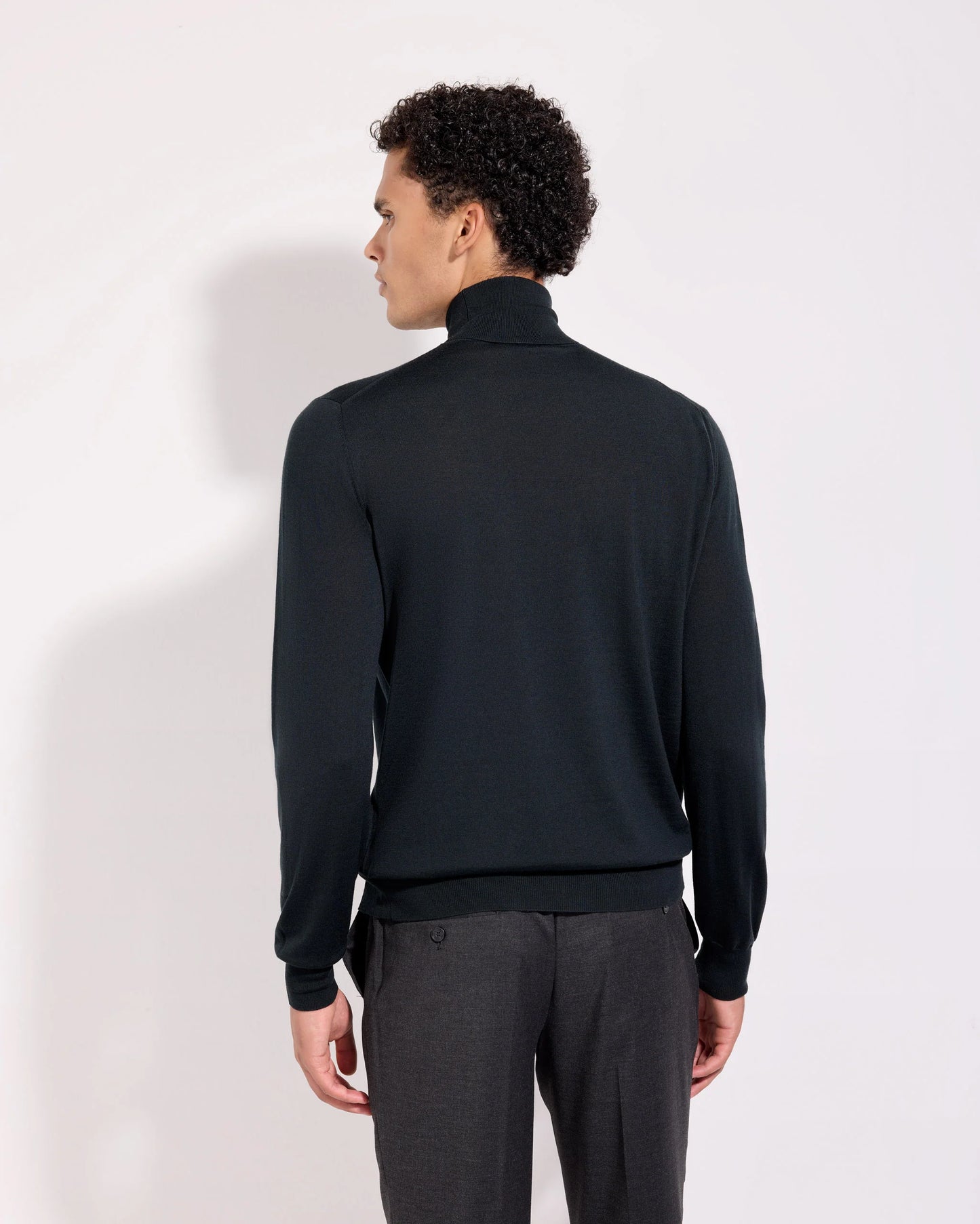 Filippo De Laurentiis | Pull à col roulé en laine mérinos royale - Vert foncé