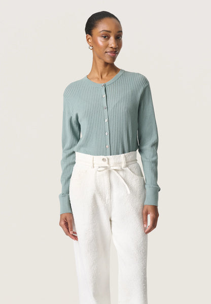 SOAKED IN LUXURY | Cardigan "SPINA" - Sauge