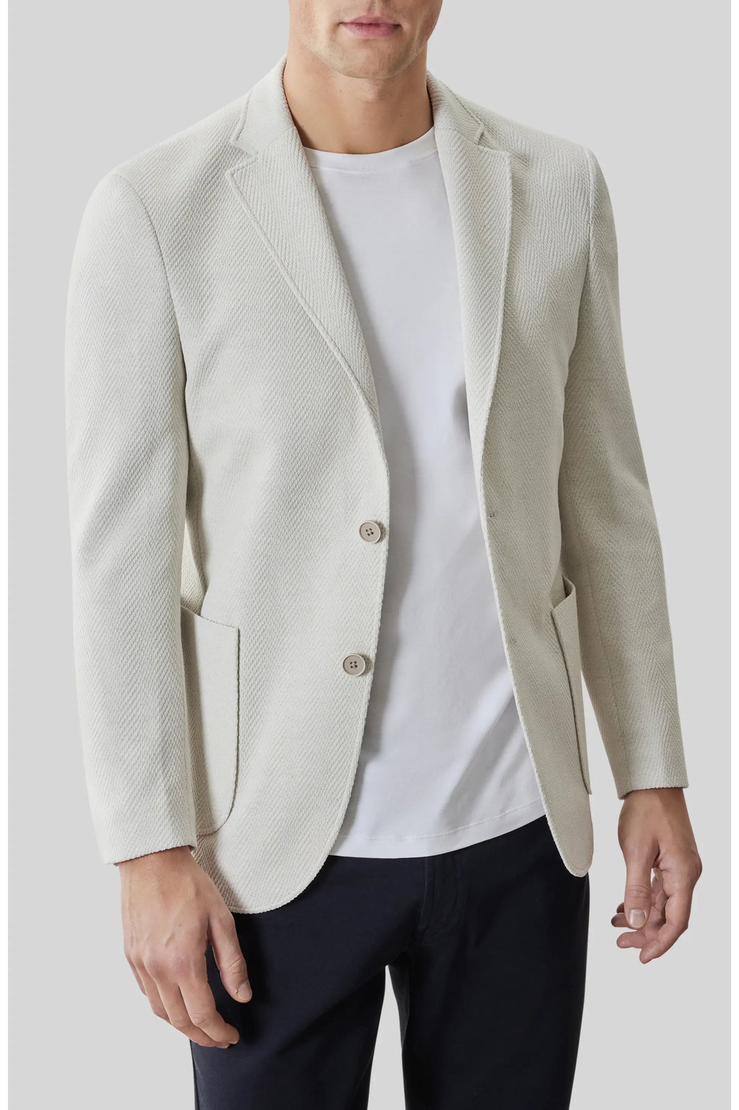 Robert Barakett | Veste sport "Eryx" motif à chevrons – Gris clair