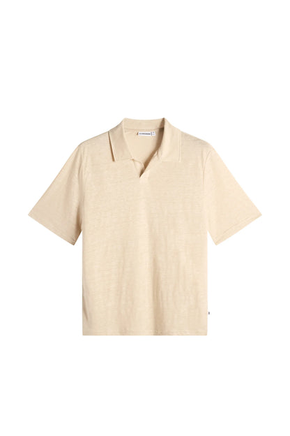J.Lindeberg | polo à manches courtes en lin "Roy" - Beige