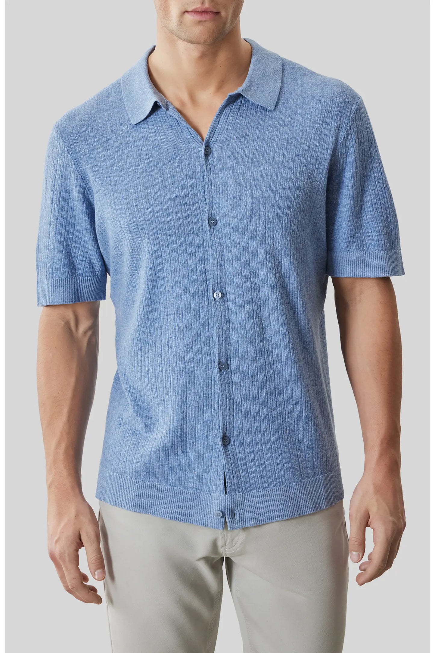 Robert Barakett | Chemise à manches courtes "Kestrel" - Bleu