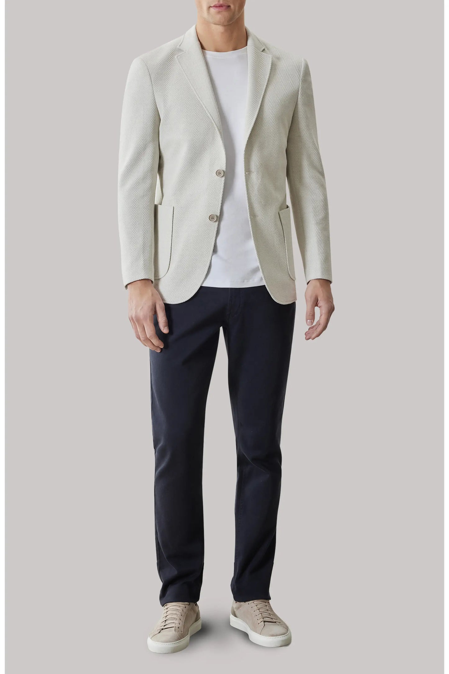 Robert Barakett | Veste sport "Eryx" motif à chevrons – Gris clair