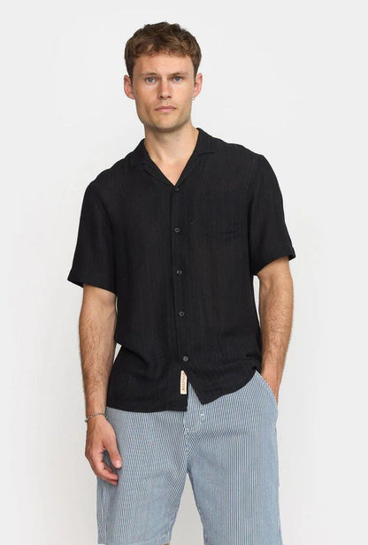 Revolution | Chemise cubaine à manches courtes - Noir