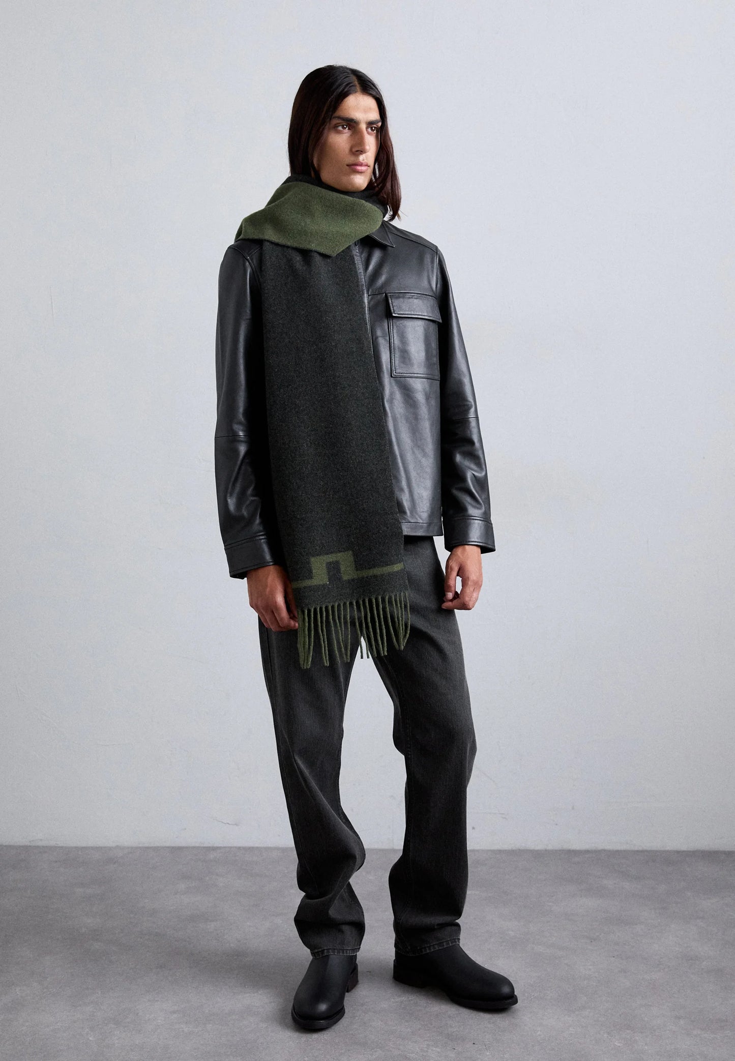 J.LINDEBERG | Écharpe double face Champ - Vert