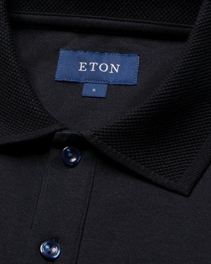 ETON | Polo en Interlock - Bleu