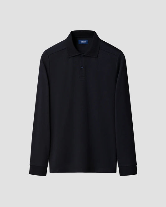 ETON | Polo en Interlock - Bleu