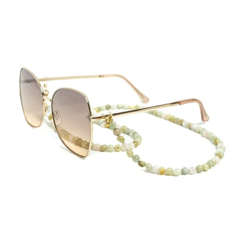 RM Kandy - Chaîne de lunettes de soleil - Perles de Morganite