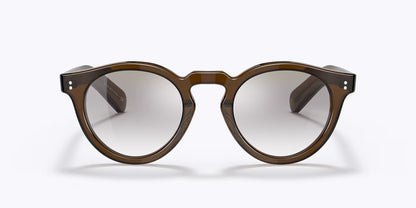 Oliver Peoples Martineaux round sunglasses in brown and tortoiseshell yellow, green