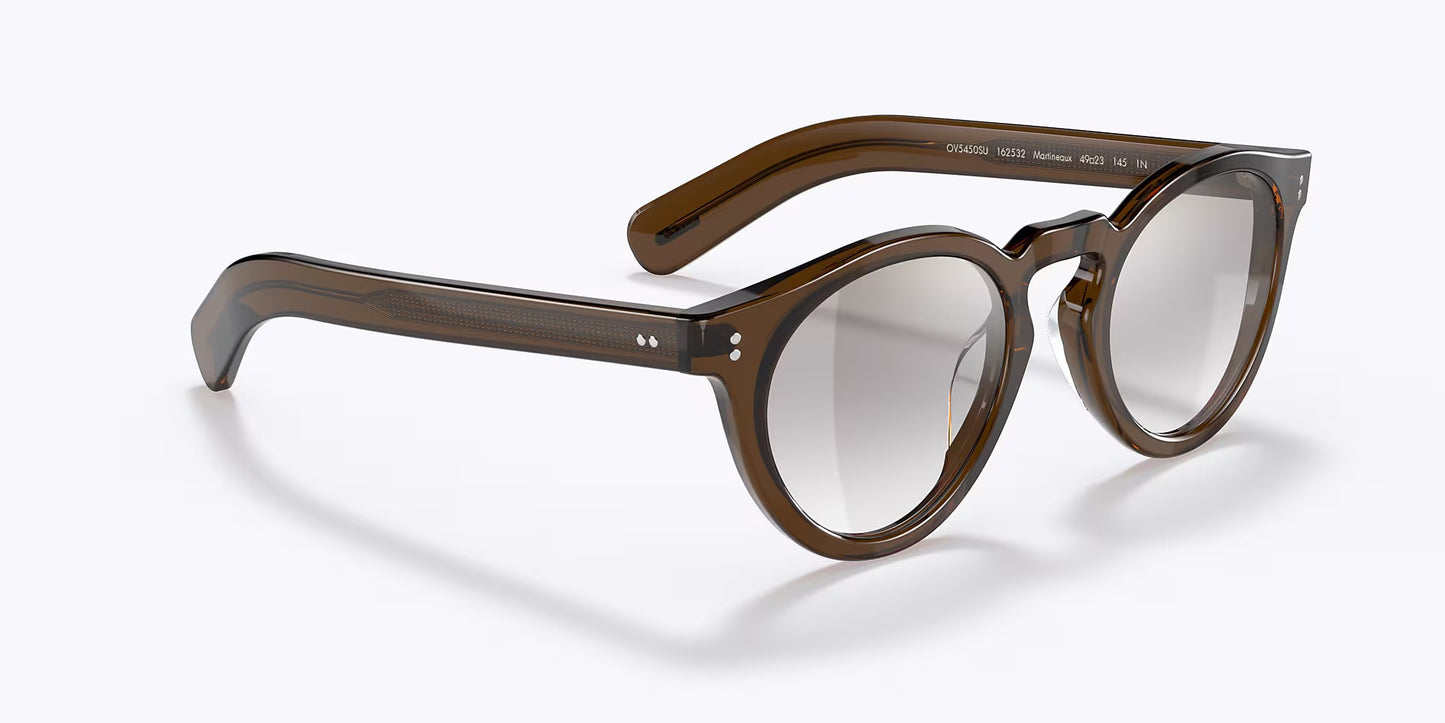 Oliver Peoples Martineaux round sunglasses in brown and tortoiseshell yellow, green