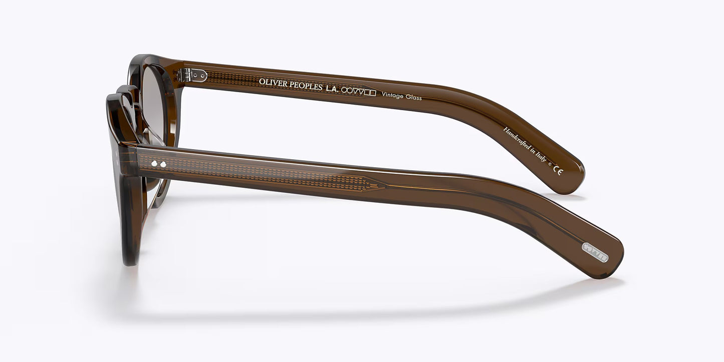 Oliver Peoples Martineaux round sunglasses in brown and tortoiseshell yellow, green