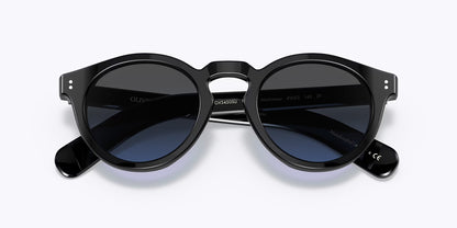 Oliver Peoples Martineaux round sunglasses in brown and tortoiseshell yellow, green