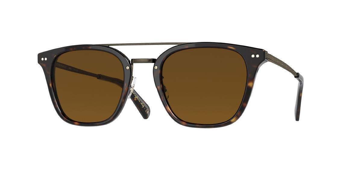 Oliver Peoples - Brother LA Square Sunglasses - Havana &amp; Antique Gold, Polar Brown