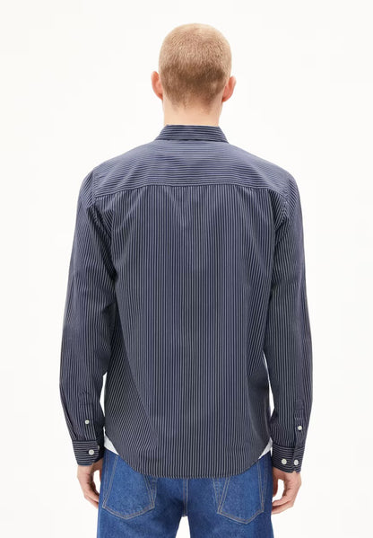 ARMEDANGELS | Chemise rayé "QUAASA" - Bleu marine