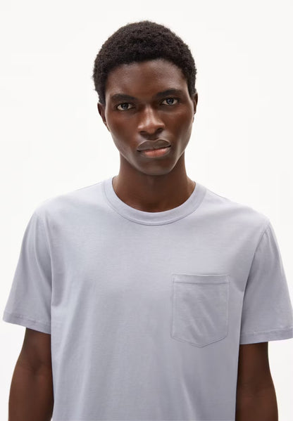 ARMEDANGELS | T-Shirt avec poche "MAARKOS" - Gris de lin