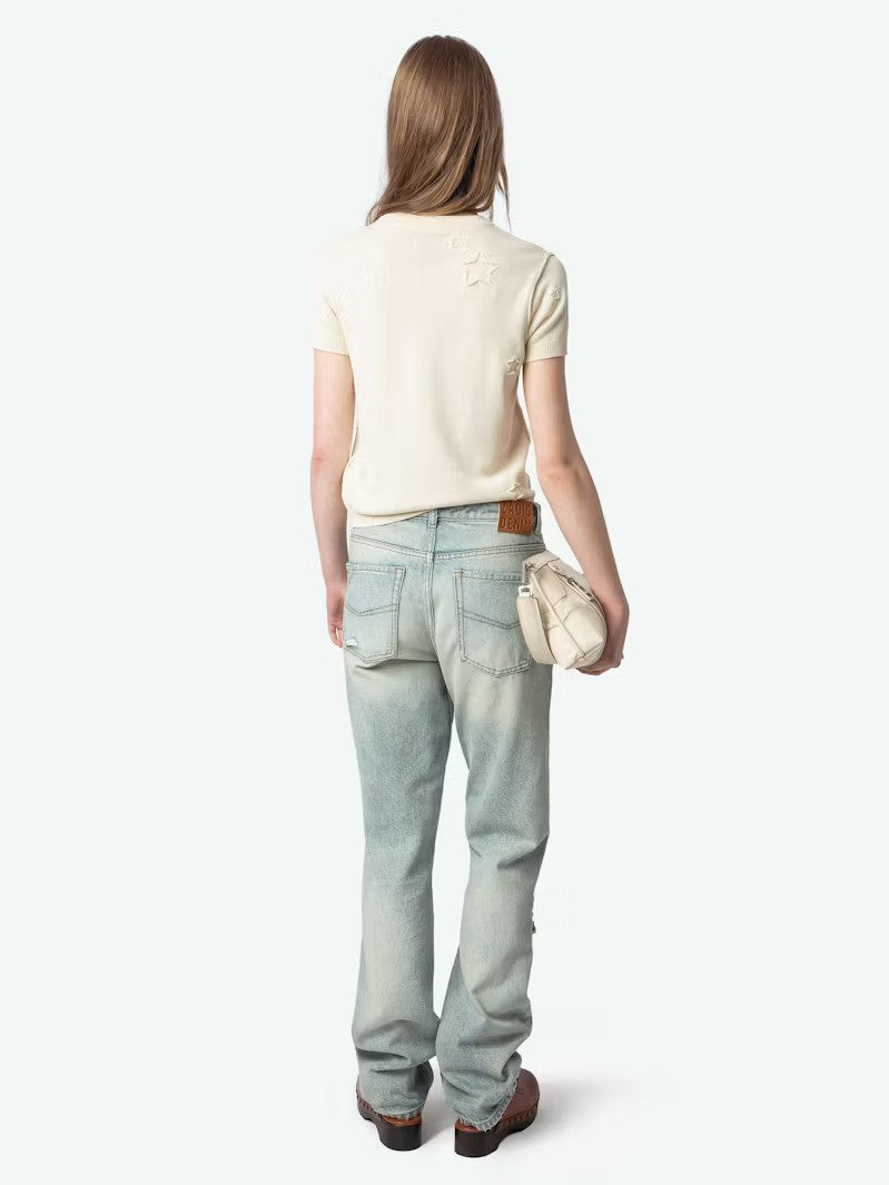 Zadig & Voltaire | Pull manches courtes "BULLY" - Ecru