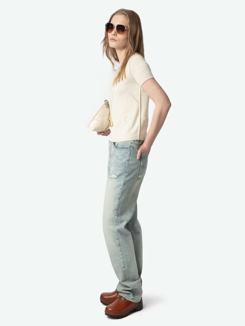 Zadig & Voltaire | Pull manches courtes "BULLY" - Ecru