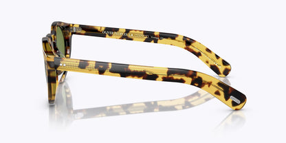 Oliver Peoples Martineaux round sunglasses in brown and tortoiseshell yellow, green