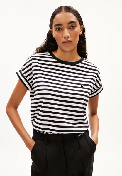 Armedangel | T-shirt "IDAARA" - Noir Marinière