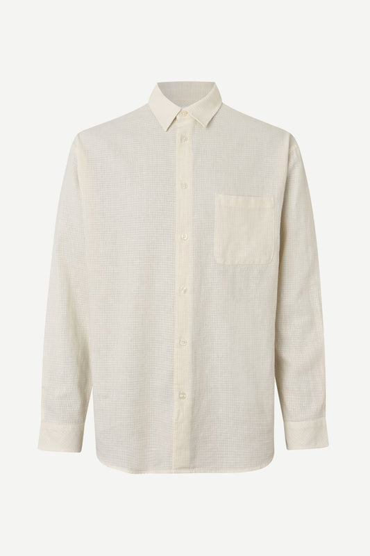 SAMSØE SAMSØE | Chemise en coton "Saluan J" - Crème