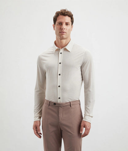 Pal Zileri | Chemise en coton et lyocell - Blanc