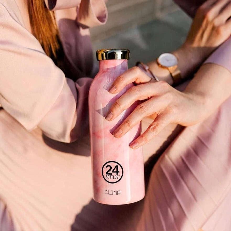 Bouteille réutilisable 24 Bottles - Pink Marble 500 ml CLIMA
