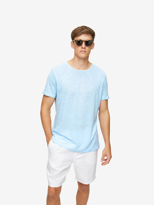 Derek Rose  | T-shirt ''JORDAN'' en lin  - bleu ciel