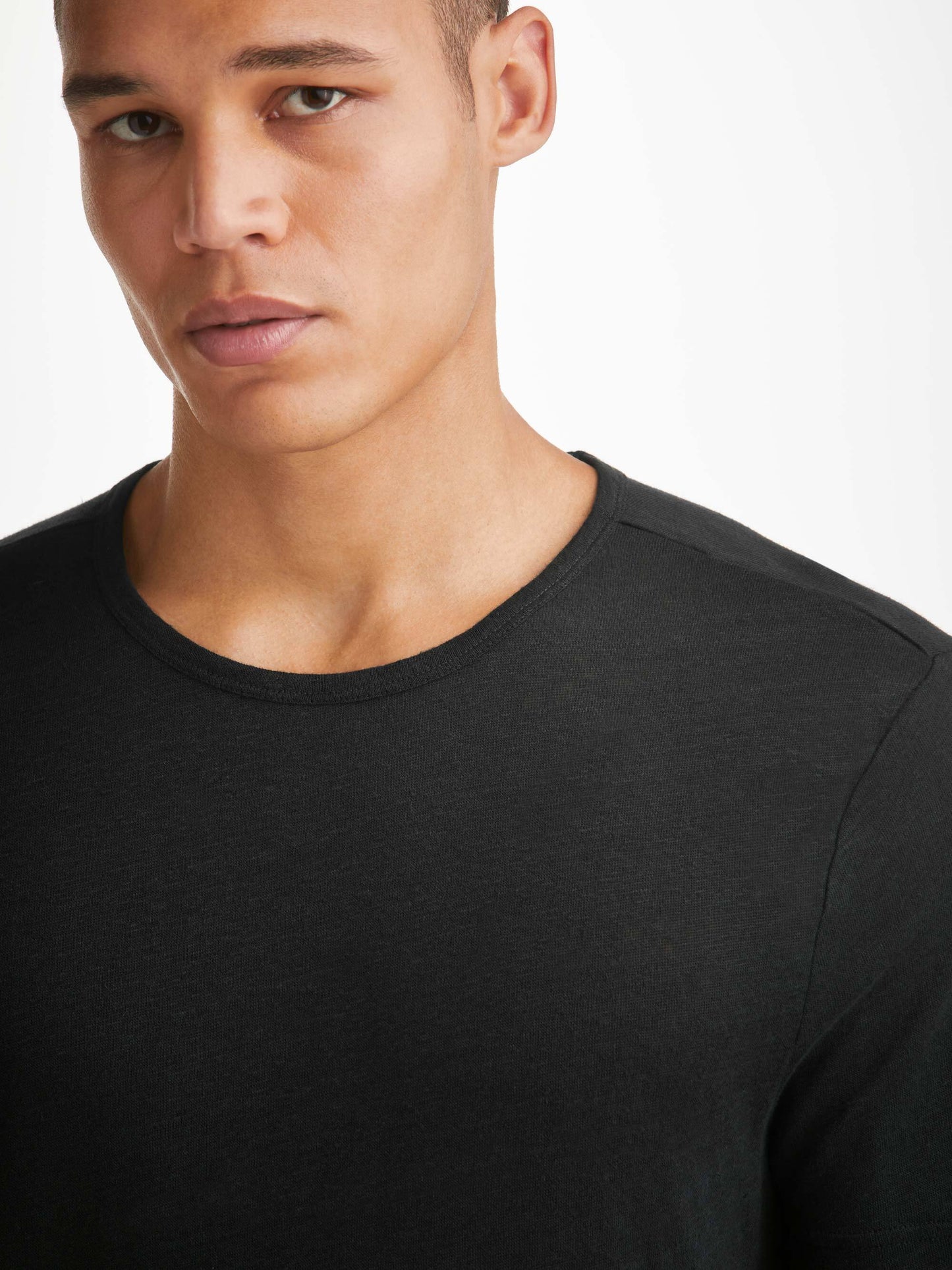 Derek Rose  | T-shirt ''JORDAN'' en lin - Noir