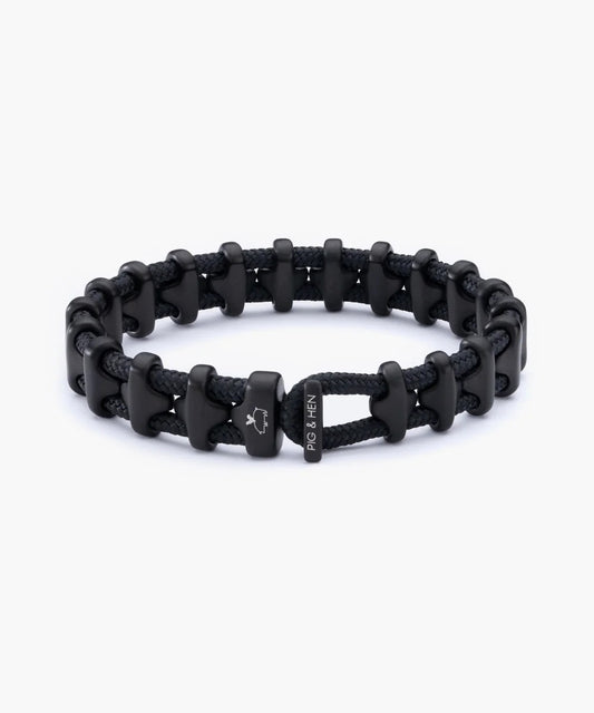 Pig & Hen |  Bracelet "Bold Bob" - Noir/Noir