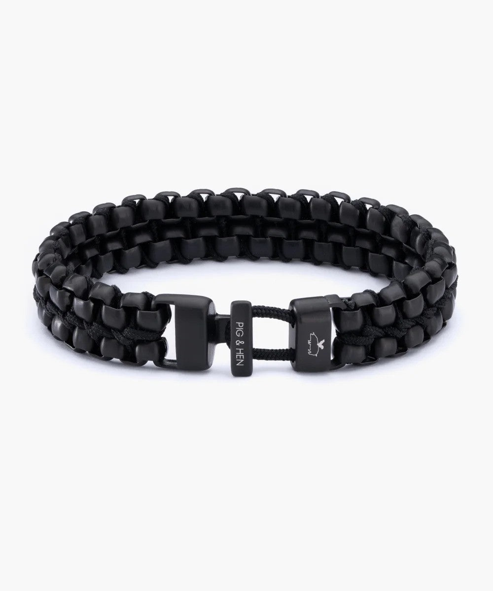 Pig & Hen | Bracelet Catena Venetian DBL - Noir/Noir