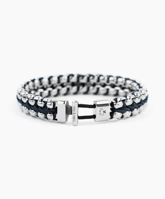 Pig & Hen | Bracelet Catena Venetian DBL - Marine | Argent