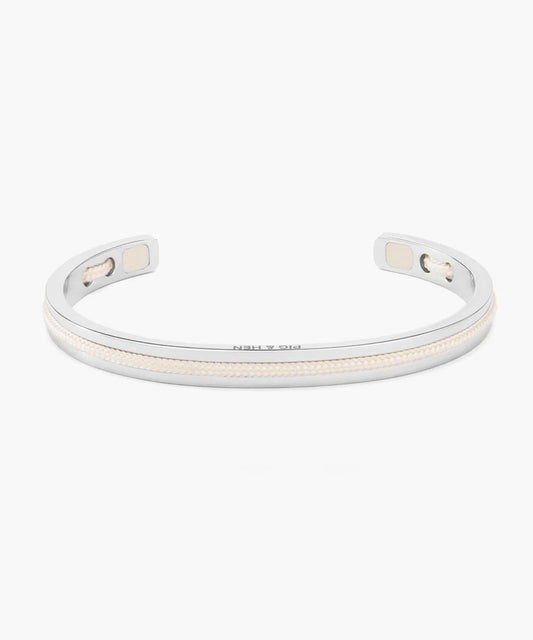 Pig & Hen | Bracelet ''Navarch 6 mm'' - Crème / Argent