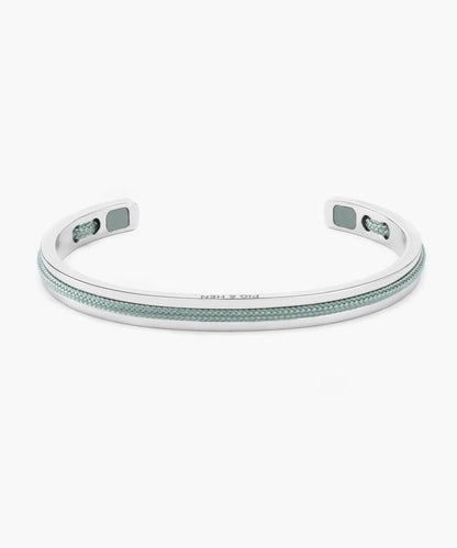 Pig & Hen | Bracelet ''Navarch 6 mm'' - Vert Atlas / Argent