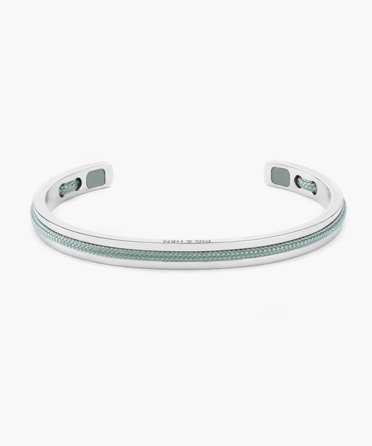 Pig & Hen | Bracelet ''Navarch 6 mm'' - Vert Atlas / Argent