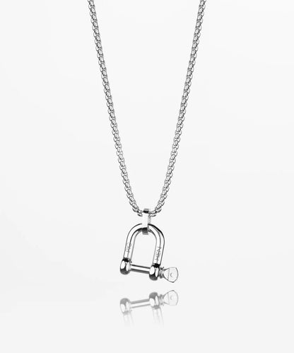 Pig & Hen | Collier ''D-shackle'' - Argent