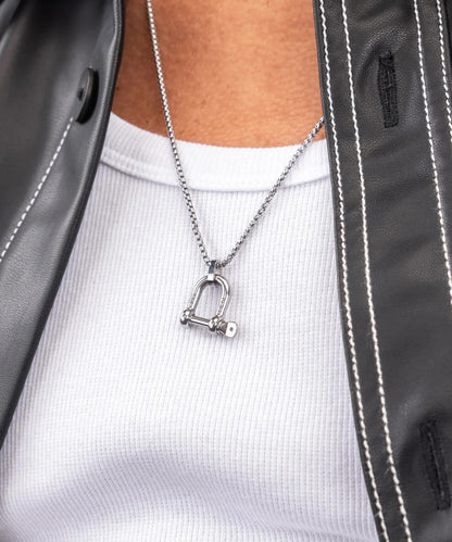 Pig & Hen | Collier ''D-shackle'' - Argent