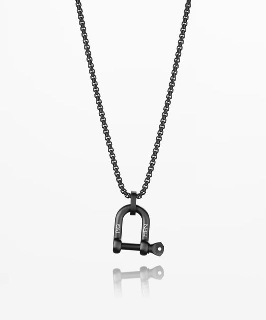 Pig & Hen | Collier ''D-shackle'' - Noir