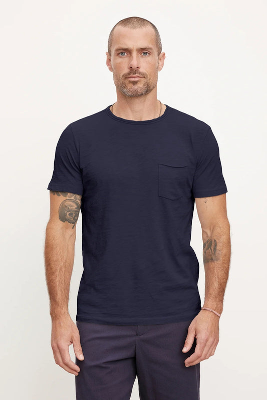 Velvet | Le T-shirt col rond ''CHAD'' - Marine