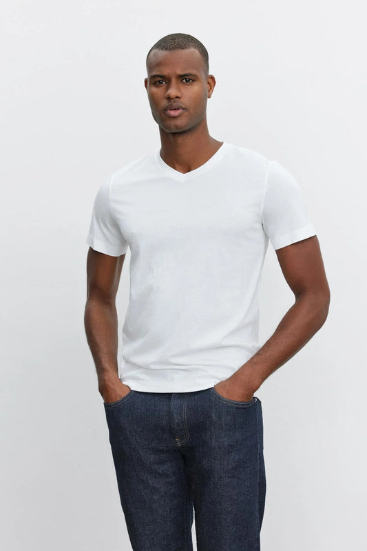 Velvet | Le T-shirt ''SAMSEN'' à col en V - Blanc